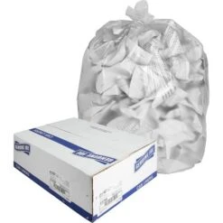 Genuine Joe® 45 Gallon Clear Trash Bags, 40x48, 16mic, 250 Bags (GJO01758)