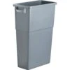 Genuine Joe® 23 Gallon Rectangular Trash Can, Space-Saving, Gray (GJO60465)
