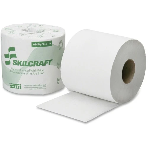 SKILCRAFT PCT Toilet Tissue, 1-Ply, 4"x3-3/4", 1000Shts, 96/CT, WE (NSN6308728) SKILCRAFT PCT Toilet Tissue, 1-Ply, 4"x3-3/4", 1000Shts, 96/CT, WE (NSN6308728) -Cleaning Supplies Store 1029844396