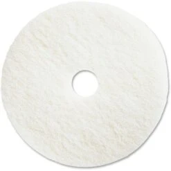 Genuine Joe® White Polishing Floor Pad, 16" Dia, 5/CT (GJO90516)