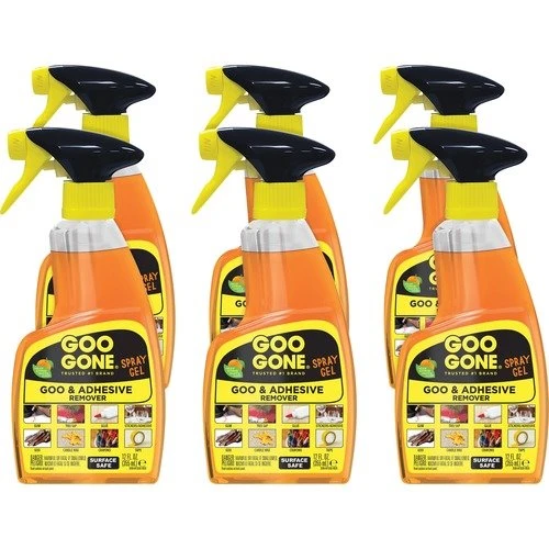 Goo Gone Goo - Adhesive Remover Spray Gel, 12 oz, Orange, 6/CT (WMN2096CT) Goo Gone Goo - Adhesive Remover Spray Gel, 12 Oz, Orange, 6/CT (WMN2096CT) -Cleaning Supplies Store 1032947827
