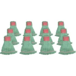 Genuine Joe® Synthetic Blend Large Mophead, 20 Oz,Green, 12 Mopheads (GJOLGR5BCT)