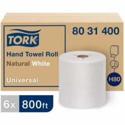 Tork® Universal Hardwound Roll Paper Towels, White, 800-ft., 6 Rolls (TRK8031400)