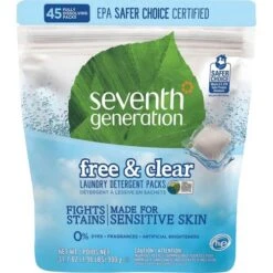 Seventh Generation® Laundry Detergent Packs, Unscented, 8 Packs (SEV22977CT)