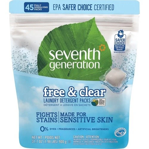 Seventh Generation® Laundry Detergent Packs, Unscented, 8 Packs (SEV22977CT) Seventh Generation® Laundry Detergent Packs, Unscented, 8 Packs (SEV22977CT) -Cleaning Supplies Store 1059490490