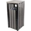 Lorell® Waste Bin, Outdoor, W/Ashtray, 15-3/4"X15-3/4"X33-3/5", Ccl (LLR42693)