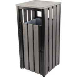 Lorell® Waste Bin, Outdoor, W/Ashtray, 15-3/4"X15-3/4"X33-3/5", Ccl (LLR42693)