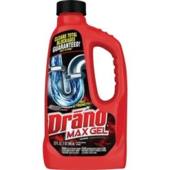 Drano Clog Remover, Max Gel, 32 Fl Oz, Clear, 12/Ct (SJN694768CT)