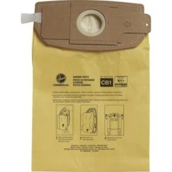 Hoover Allergen Bags, 1-9/10"Wx9-3/10"Lx14"H, 60/Ct, Yellow (HVRAH10273CT)