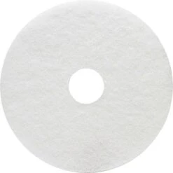 Genuine Joe® Floor Pads, F/Cleaning, 17" , 5/Ct, White (GJO18401)