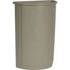 Rubbermaid® 21 Gallon Trash Can, Half-Round, Beige (RCP352000BG)