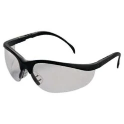 MCR Safety Klondike Protective Eyewear, Clear Lens, Polycarbonate, Anti-Fog, Black Frame - 1 EA (135-KD110AF)