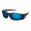 MCR Safety Swagger Safety Glasses, Blue Diamond Mirror Lens, Duramass HC, Black Frame - 1 PR (135-SR118B)