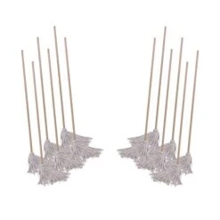 Boardwalk 20-oz. Cotton Deck Mops With Handle, 6 Mops/Carton (BWK120C)