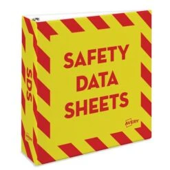 Avery® Safety Data Sheet Heavy-Duty Non-View Preprinted Binder, 3" Cap (AVE18952)