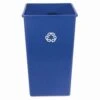 Rubbermaid® 395973 Square 50 Gallon Recycling Can, Blue (RCP395973BLU)