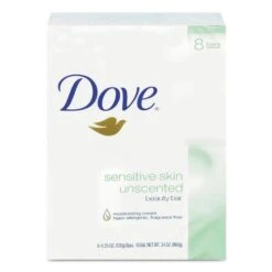 Dove Unscented Sensitive Skin Bath Bar, 4.5 Oz Bar, 8/PK, 9 PK/Ctn (DVOCB613789)