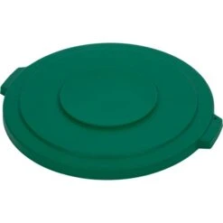 Carlisle Bronco 32 Gallon Round Trash Can Lids, Green, 4 Lids (34103309)