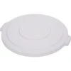 Carlisle Bronco 32 Gallon Round Trash Can Lids, White, 4 Lids (34103302)