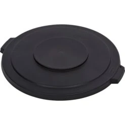 Carlisle Bronco 32 Gallon Round Trash Can Lids, Black, 4 Lids (34103303)