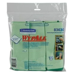 Wypall® Microfiber Cleaning Cloths, 15.75 X 15.75, Green, 24 Cloths (KCC83630CT)