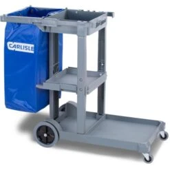 Carlisle Short Platform Janitorial Cart, Gray, 1/Case (JC1945S23)