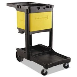 Rubbermaid® Locking Janitor Cart Cabinet For 6173 Cart, Yellow (RCP6181YEL)