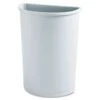 Rubbermaid® 3520 Untouchable 21 Gallon Half Round Trash Can, Gray (RCP352000GY)