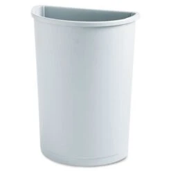Rubbermaid® 3520 Untouchable 21 Gallon Half Round Trash Can, Gray (RCP352000GY)
