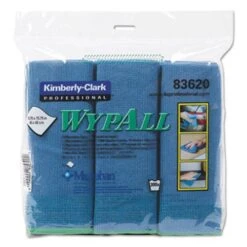 Wypall® Microfiber Cleaning Cloths, 15.75 X 15.75, Blue, 6 Cloths (KCC83620)