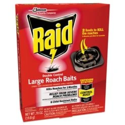 Raid® Large Roach Baits, 0.7 Oz, Box Sweet Scent, 6/Carton (SJN334863)