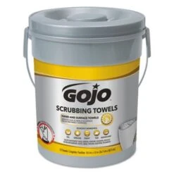 Gojo® Scrubbing Hand And Surface Towels, Red, 72 Wipes, 6 Buckets (GOJ639606)
