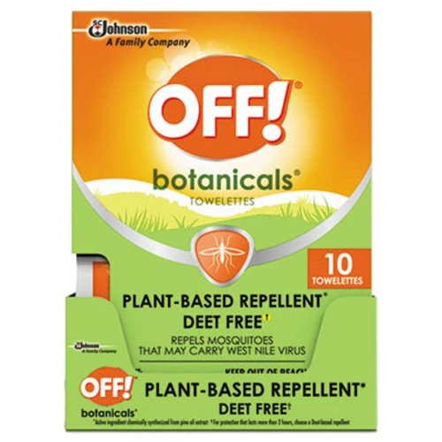 Off! Botanicals Insect Repellent, DEET Free, 10 Wipes/Pack, 8 Packs (SJN694974) Off! Botanicals Insect Repellent, DEET Free, 10 Wipes/Pack, 8 Packs (SJN694974) -Cleaning Supplies Store 311881