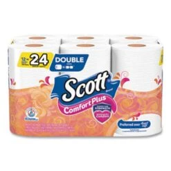 Scott® ComfortPlus Double Roll Toilet Paper, 1-Ply, 48 Rolls (KCC47618)