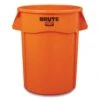 Rubbermaid Commercial Brute Round Containers, 44 Gal, Orange (RCP2119307)