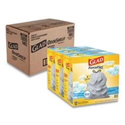 Glad 13 Gallon White Garbage Bags, 24x27, 0.95 Mil, 240 Bags (CLO78899)