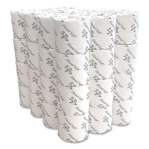 Floral Soft 2-Ply Standard Bathroom Tissue, Septic Safe, White, 400 Sheets/Roll, 48 Rolls/Carton (APAB448) Floral Soft 2-Ply Standard Bathroom Tissue, Septic Safe, White, 400 Sheets/Roll, 48 Rolls/Carton (APAB448) -Cleaning Supplies Store 711144