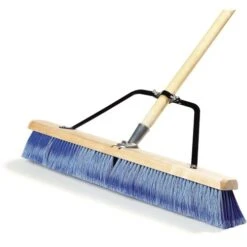 Carlisle 24" Fine Sweep W/Flagged Blue Plastic Bristles - Blue (367382TC14)