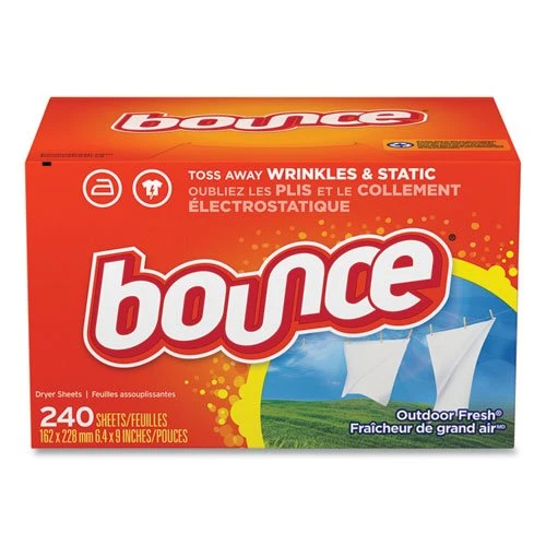 Bounce Fabric Softener Sheets, Outdoor Fresh, 240 Sheets/Box (PGC07312) Bounce Fabric Softener Sheets, Outdoor Fresh, 240 Sheets/Box (PGC07312) -Cleaning Supplies Store 713072