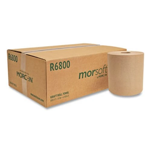 Morsoft® Hardwound Roll Paper Towels, Brown, 800-ft., 6 Rolls (MORR6800) Morsoft® Hardwound Roll Paper Towels, Brown, 800-ft., 6 Rolls (MORR6800) -Cleaning Supplies Store 716759