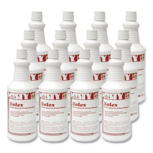 Misty Bolex Acid Toilet Bowl and Urinal Cleaner, 32-oz. 12 Bottles (AMR1038799) Misty Bolex Acid Toilet Bowl And Urinal Cleaner, 32-oz. 12 Bottles (AMR1038799) -Cleaning Supplies Store 719502