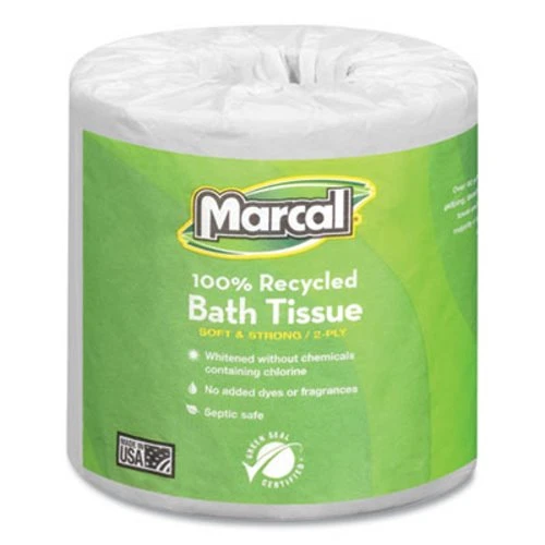 Marcal Standard 2-Ply Toilet Paper Rolls, 100% Recycled, 48 Rolls (MRC6079) Marcal Standard 2-Ply Toilet Paper Rolls, 100% Recycled, 48 Rolls (MRC6079) -Cleaning Supplies Store 719764