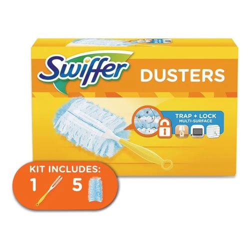 Swiffer Dusters Starter Kit, Dust Lock Fiber, 6" Handle, 1 Kit (PGC11804KT) Swiffer Dusters Starter Kit, Dust Lock Fiber, 6" Handle, 1 Kit (PGC11804KT) -Cleaning Supplies Store 728156