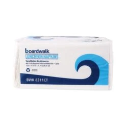 Boardwalk® Office Packs Lunch Napkins, 1-Ply, White, 400/Pack (BWK8311PK)