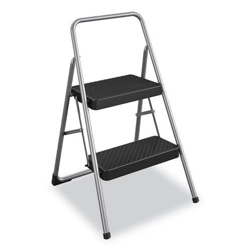 Cosco 2-Step Folding Steel Step Stool, 200 lb Capacity, Gray, EA (CSC11137PBL1E) Cosco 2-Step Folding Steel Step Stool, 200 Lb Capacity, Gray, EA (CSC11137PBL1E) -Cleaning Supplies Store 814493