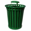 Witt 36 Gal. Green Trash Receptacle And Rain Cap - Wydman Collection, 1/Carton (WITT-WC3600-RC-GN)