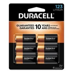 Duracell® High-Power Lithium Batteries, 123, 3 V, 6 Batteries (DURDL123AB6PK)