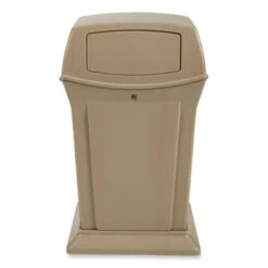 Rubbermaid® Ranger 45 Gallon Waste Container W/2 Doors, Bei (RCP917188BG)