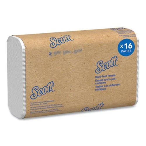 Scott® Multifold Paper Towels, 1-Ply, White, 4000 Towels (KCC01840) Kimberly Clark Scott® Multifold Paper Towels, 1-Ply, White, 4000 Towels (KCC01840) -Cleaning Supplies Store 878372