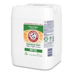 Arm & Hammer HE Compatible Liquid Detergent, Unscented, Free And Clear Scent, 5 Gal Jug (CDC3320097550)